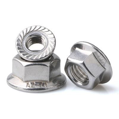 DIN 6923 Hex Flange Nut Carbon Steel Hexagon Stainless Steel Hex Hexagon Automobile Brass Flange Nuts