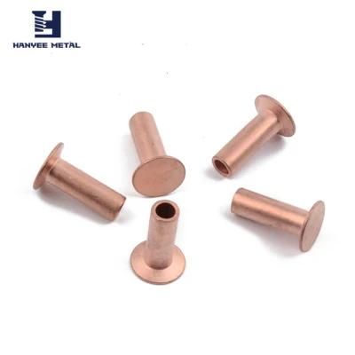 Brass Bullet Shape Rivet in Semi-Tubular