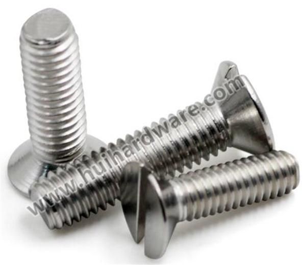 ANSI B18.6.3 DIN963 Standard Slotted Countersunk/Flat Head Screws