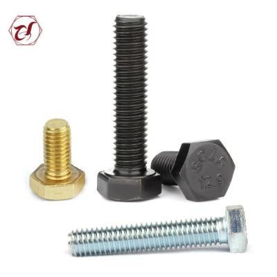 DIN933yellow Zinc Plated Hex Bolt/High Strength Bolt/Zinc Coating Bolt