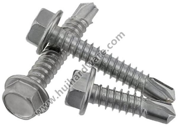 Self-Drilling Sheet Metal Screw Zinc-Plated Hex-Washer-Head
