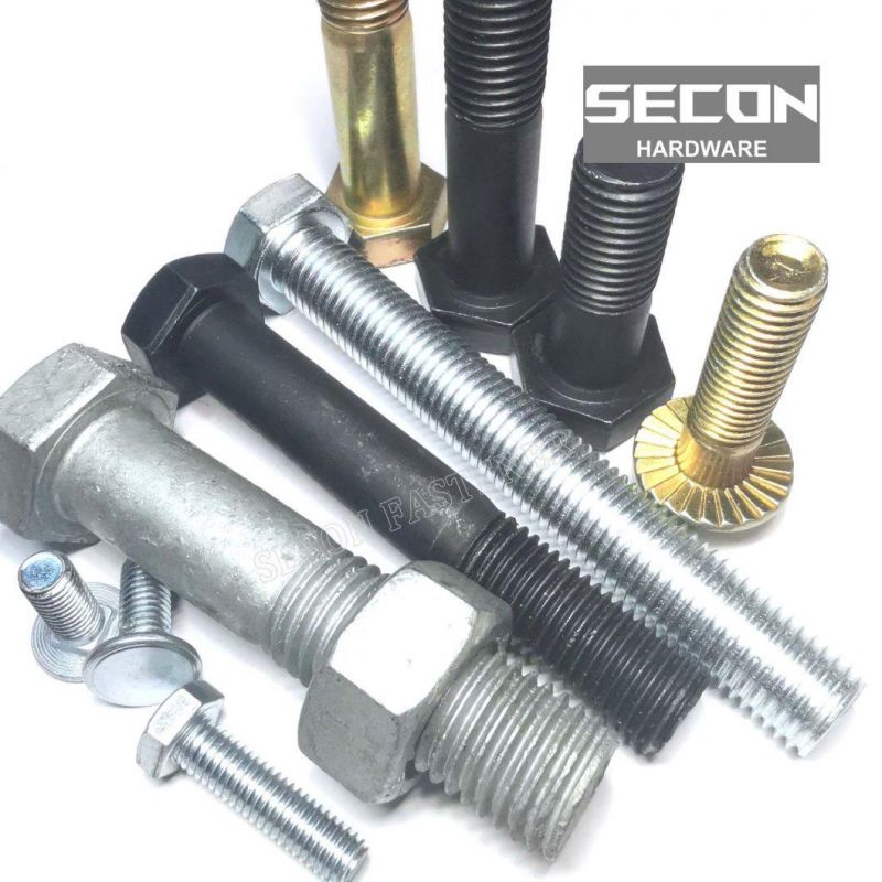 Carbon Steel/Stainless Steel Hexagon Head Bolt/Screw Bolt/Carriage Bolt/Hex Flange Bolt/Hex Heavy Bolt/Socket Head Cap Screw/Flat Square Head Stud Bolt with Nut