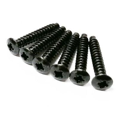 Balck Steel Self Tapping Raised Countersunk Head Pozi Oval Screws