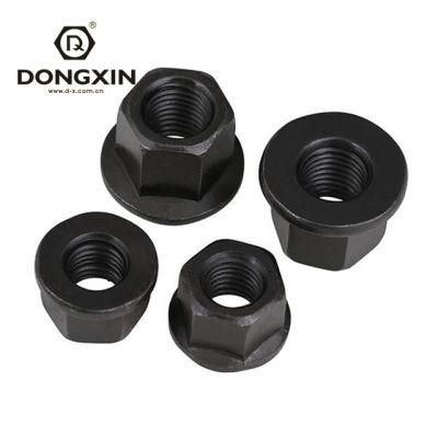 M6-M64 Black Coating Hex Flange Nut, Flange Nut with Shoulder