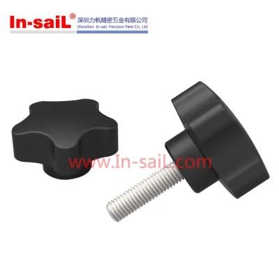 Male Thread 32mm Plastic Star Head Clamping Knob