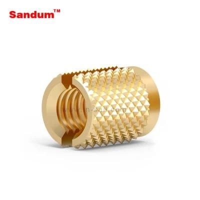 Press-in Brass Threaded Insert with Slotted Thru-Threaded M3 M4 M5 M6 M8