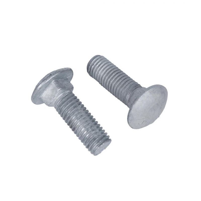 DIN603 Thread Black Zinc Plated Flat Head Carriage Bolts with Blue Nylon Grade 8.8 Steel Bolts