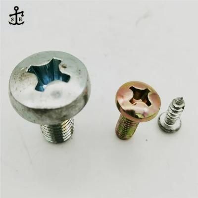 Cross Recessed Pan Head Gold Plated Machine Screw for Electrical Made in China