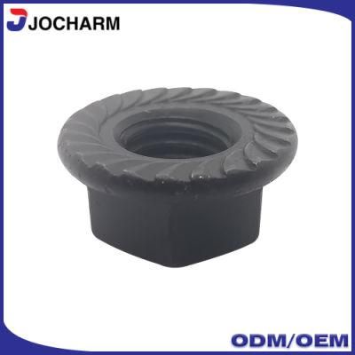 DIN6923 M5 M6 M8 Black Oxide Carbon Steel Hex Flange Nuts