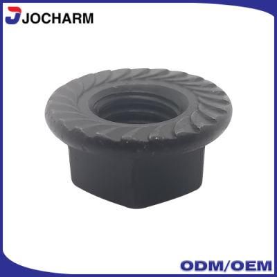 DIN6923 M5 M6 M8 Black Oxide Carbon Steel Hex Flange Nuts