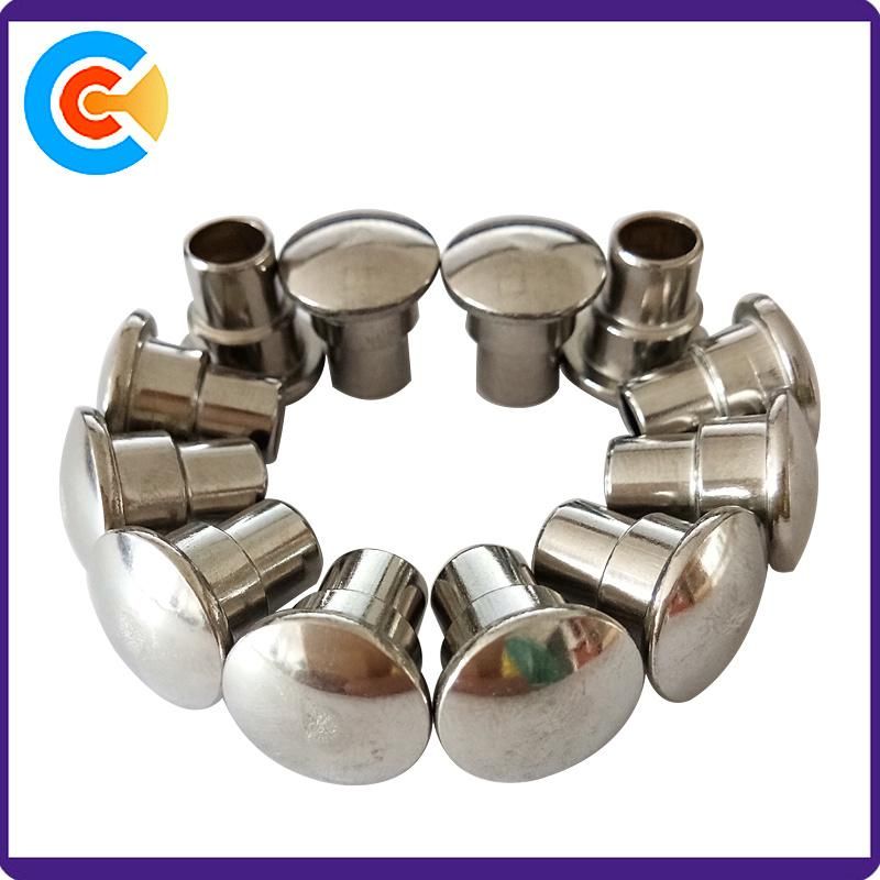 Carbon Steel M8 Semi Tubular Mushroom Head Shouder Rivet