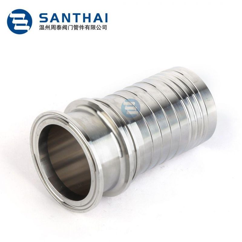 Santhai DIN SMS 3A Inch Sanitary Food Grade Stainless Steel Pipe Fittings Butt Weld Hose Coupling Adapter, Quick Clamp Dairy Pipe Fittings