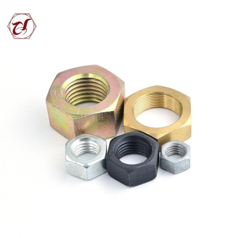 Zinc Plated Hexagon Nuts Gr4 Carbon Steel Hex Nuts White Zinc Plated Hex Nut Yellow Zine Plated Hex Nut