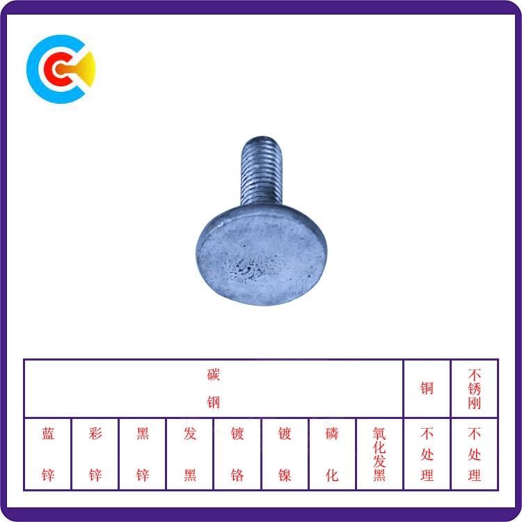 Carbon Steel 4.8/8.8/10.9 Galvanized/M6 Customized Plastic Fastener Round/Flat Head Screws