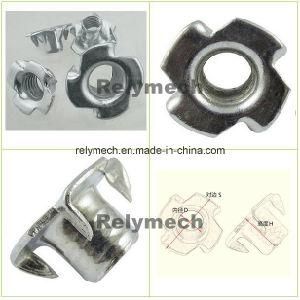 Zinc Plated Carbon Steel T Nuts/Tee Nut/Four Prongs/Claws Nut