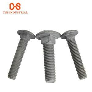 HDG Carbon Steel Mushroom Head Square Neck Bolts / Carriage Bolts