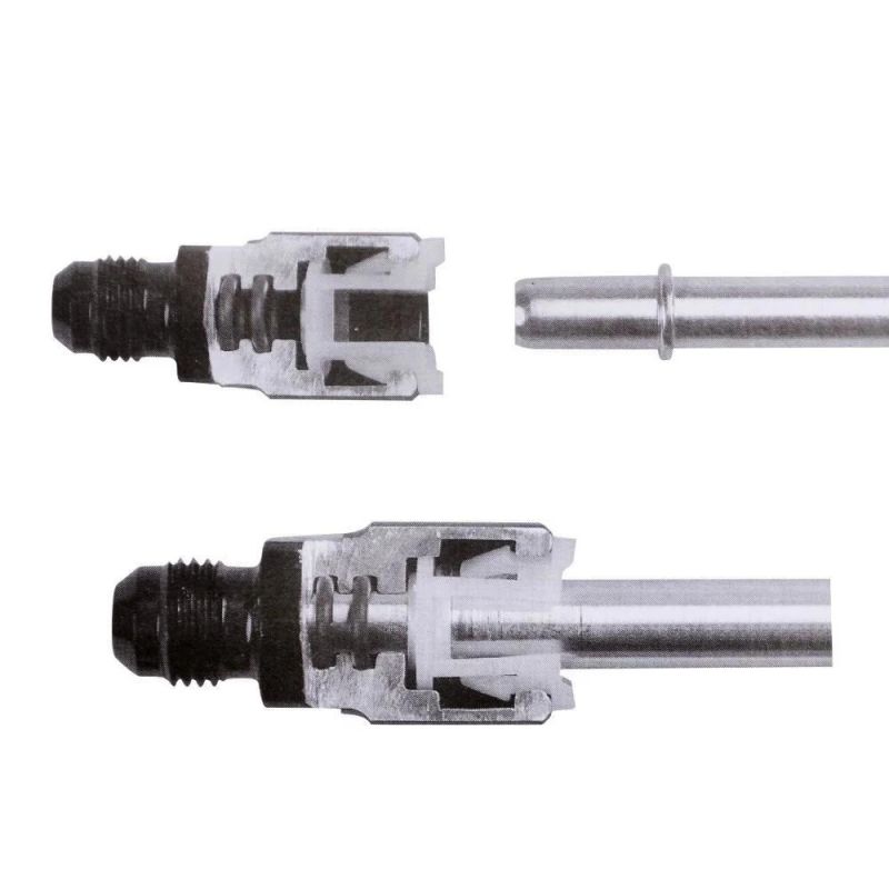 Quick Connect Fuel Rail Line Adapter Fitting Ls Ls1 Ls3 -8an to 3/8 Hose An8 Fitting
