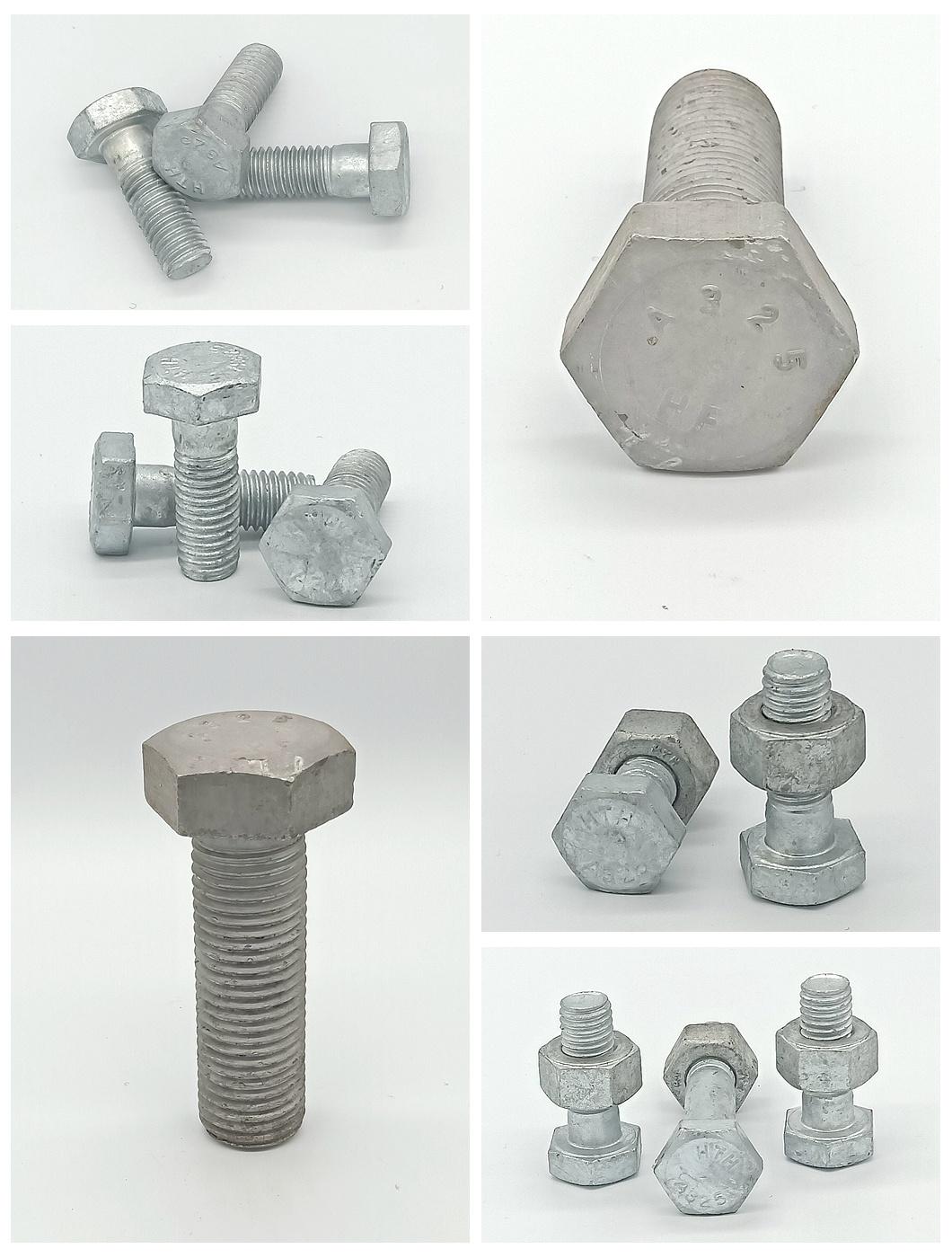 HDG ASTM F3125 A325 A490 A449 A490, A490m High Strength Heavy Hex Structural Bolt