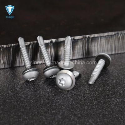 1000h Ruspert T30 Torx Hexalobular Internal Round Head Self-Drilling Roofing Screws Self Drilling Bi-Metal Screws with EPDM Washer