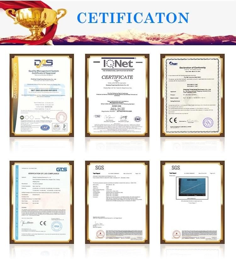 Zhechi Fixings Plug Anchor CE ISO Certificate