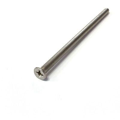 Stainless Steel Flat Countersunk Head Phillips Extra Long Machine Screws with Full Thread