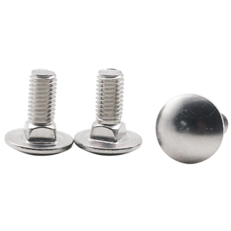 Carriage Bolt Carbon Steel Grade 4.8 Coach Bolt Galvanized DIN 603 Carriage Bolts Round Head Square Neck Bolt Stainless Steel Mushroom Head Bolt