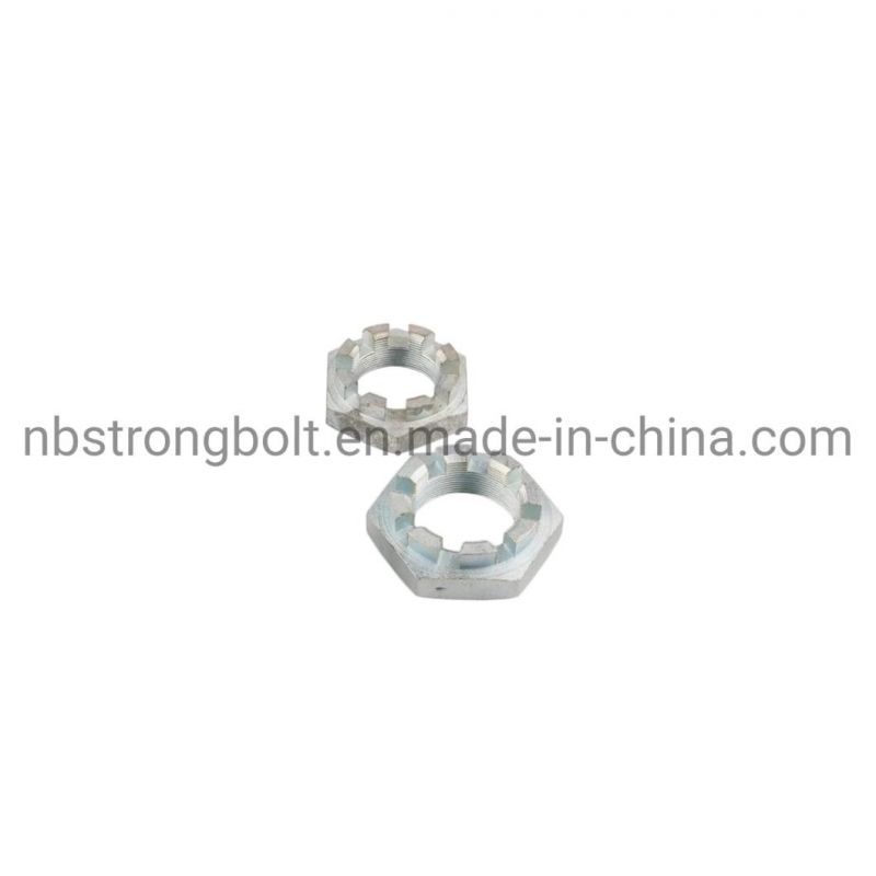 DIN937 Hex Slotted Nut with Zp