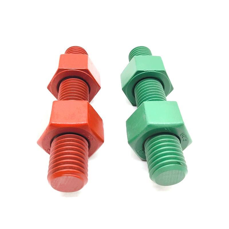 Factory High Quality 12.9 PTFE B7 Thread Rod with Nuts