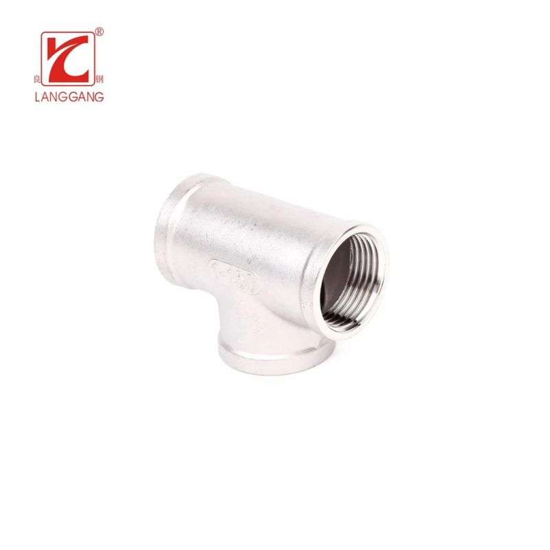 High Quality Stainless Steel Female Pipe Fitting Precision Casting Equal Tee