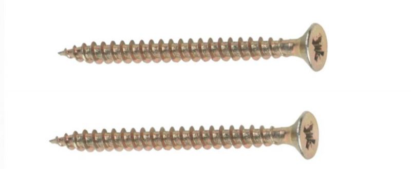 Yellow Zinc Plated Galvanized Pz Double Countersunk Head Csk with Nibs Multifunctional Screw/Chipabord Screws
