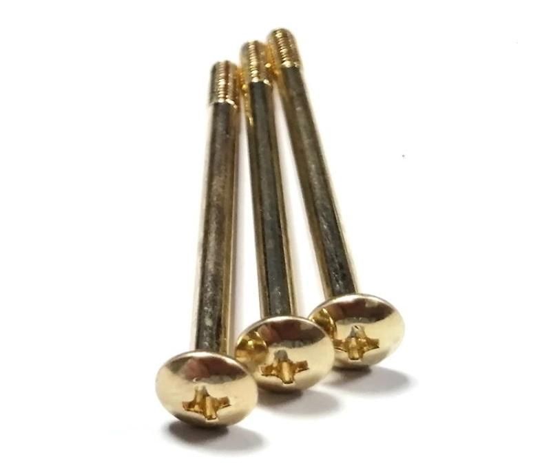 Steel Truss Mushroom Head Copper Plated Phillips Cross Machine Screw