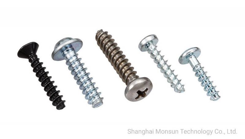 Flat /Round Washer Head Zinc Plated Steel Plastic Screws