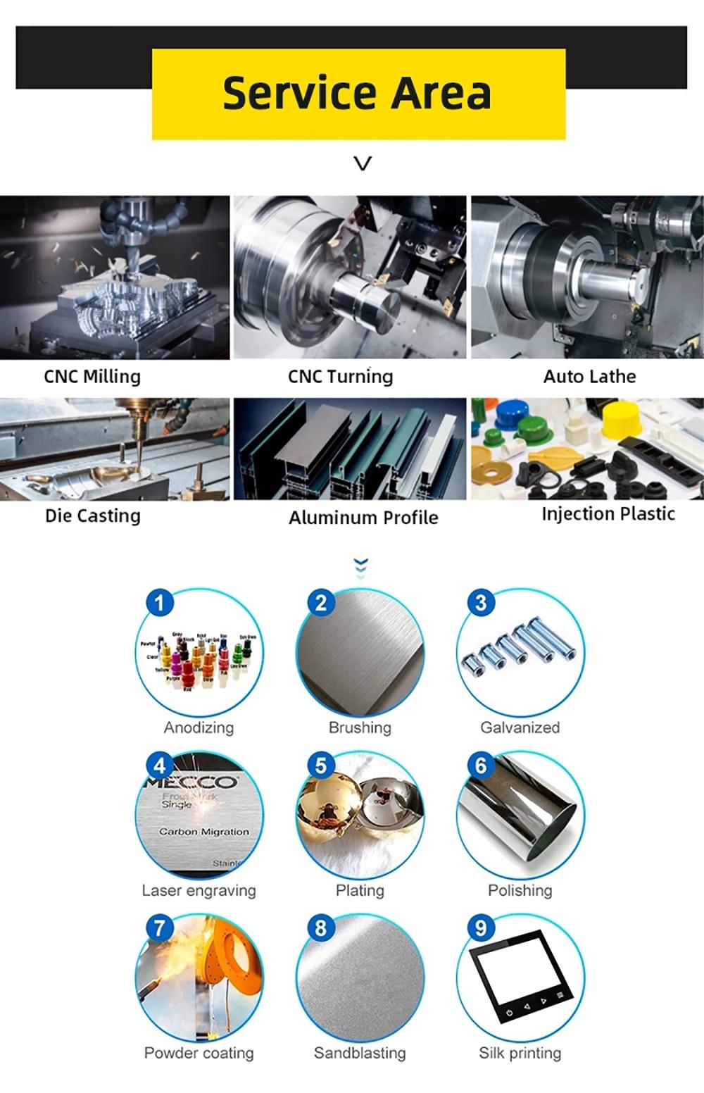 OEM Aluminum Alloy CNC Milling Central Machinery Parts for Car and Motor