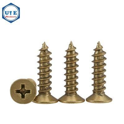 Brass Cross Recessed Csk Head Screw Self Tapping Screw DIN7982