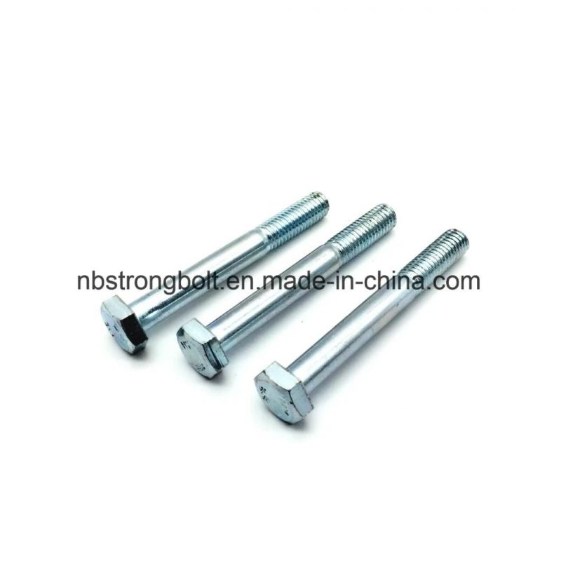 DIN931 Screw Hex Cap Screw Gr. 10.9 with Zp