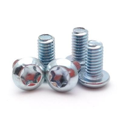 Carbon Steel Blue Zinc Plated Button Head Star Torx Screws