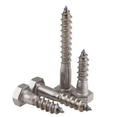 Carbon Steel Stainless Steel Hexagon Head Wood Screw DIN571
