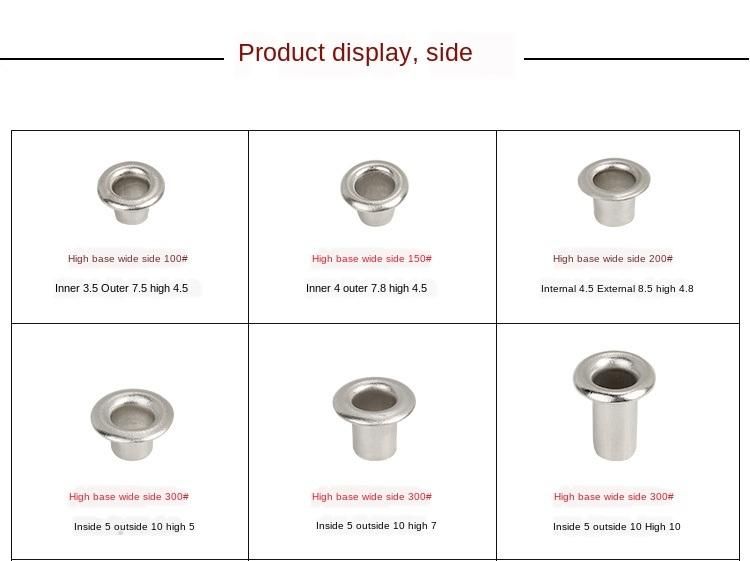 High-Foot Wide-Brimmed Corn Buckle Kt Board Advertising Printing Cloth Shoe Eye Buckle Hollow Rivet Sunshade Block Air Eye Water Eye Rivet
