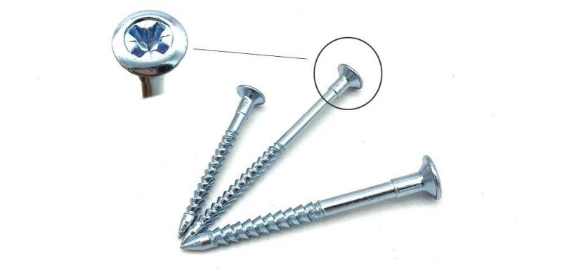 Pozi Drive Flat Head Y/W Zinc Nail Screw