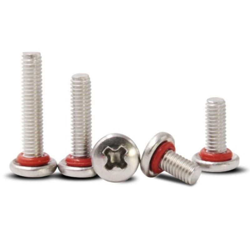High Quality Pan Cross Head Locking Screws with Rubber Washers