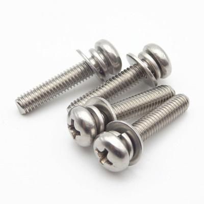 Stainless Stee Phillips Pan Head Sems Screw Three Part Combination Screw