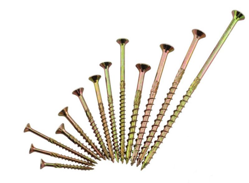 Fabricante De Tornillos Bulk Supply Csk Head Cutting Point Zinc Plated Carbon Steel Chipboard Screws