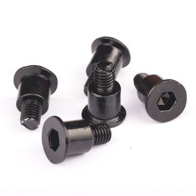 Black Zinc Plated Thin Flat Head Hexagon Socket Allen Shoulder Screws
