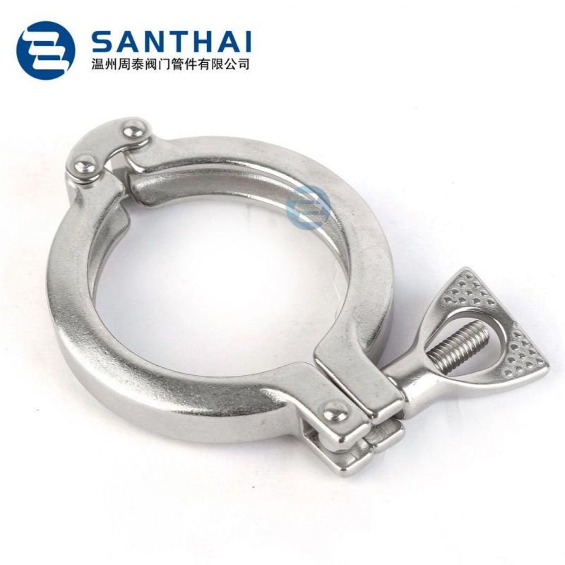 SS304 SS316 Stainless Steel Quick Connected Clamp / Sanitary Clamp Tc Clamp 13mhh Hygienic Grade Ferrule Clamp