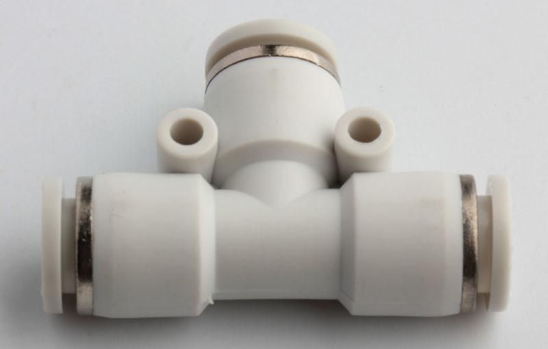 Xhnotion Pneumatic Push to Connector 6mm Tube Od Grey Color Union Tee Push in Fitting