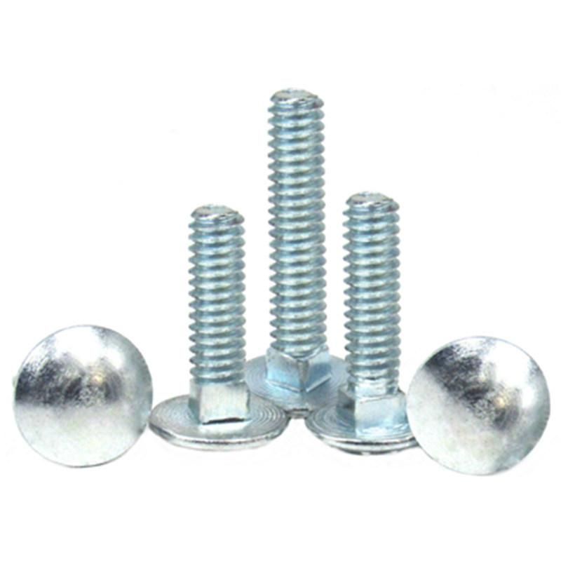Carbon Steel Round Head Blue Zinc Plated Carriage Bolts