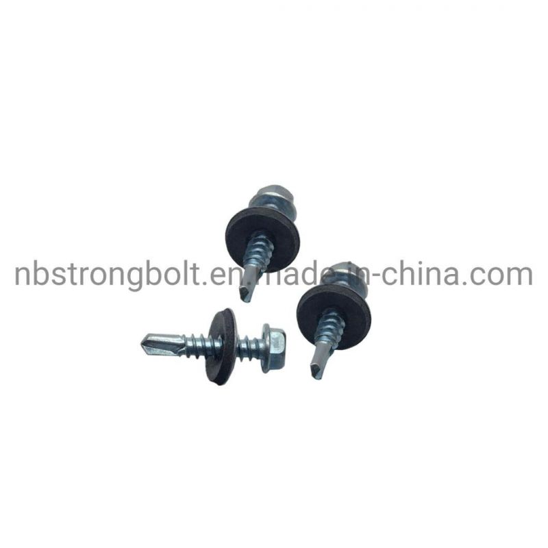 Hex. EPDM Self Drilling Screw Manufacturer &Factory Reduced Point 4.8X29 with Zinc Plated