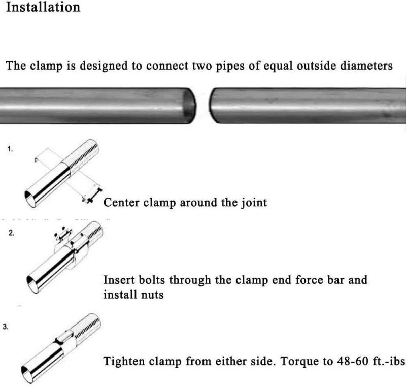 2.5 Inch Stainless Steel Exhaust Butt Joint Band Clamp