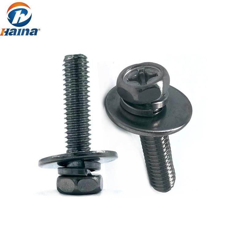 Combined Bolt / Phillips Hex Head Bolt with Nut and Washer