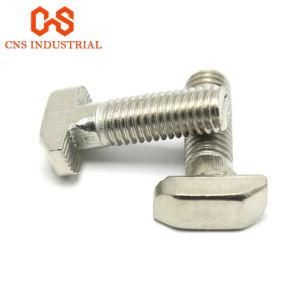 Stainless Steel 316 T Slot Shaped Nut Track Bolt for Aluminum Profile Square Head T Bolt
